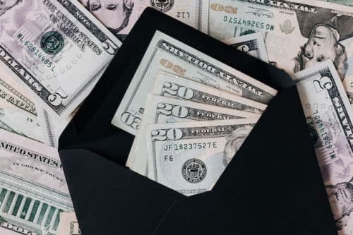 Money in an envelope
