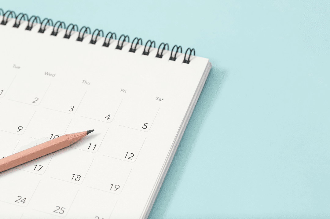 Calendrier avec crayon