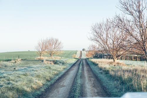 A road in a secluded area