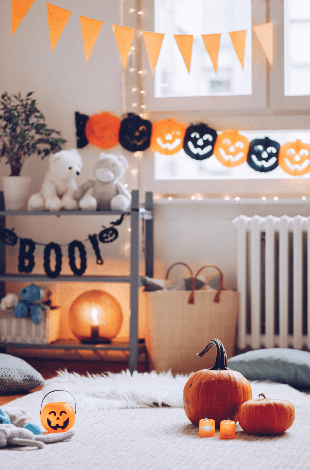 Chambre d'enfants décorées pour l'Halloween