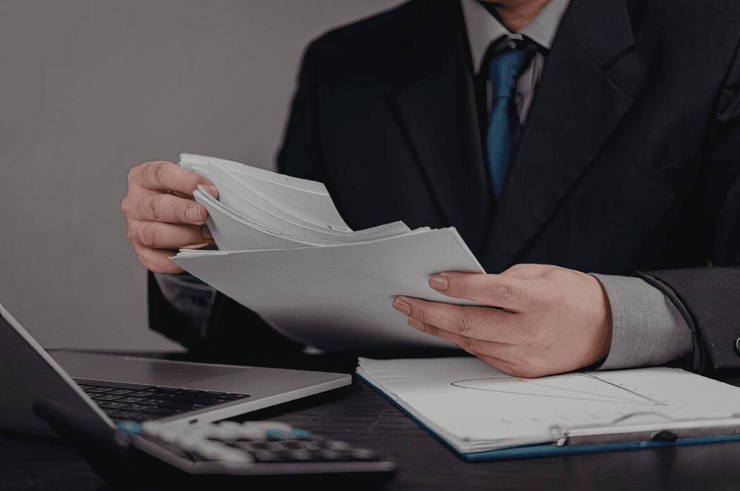 Man with documents