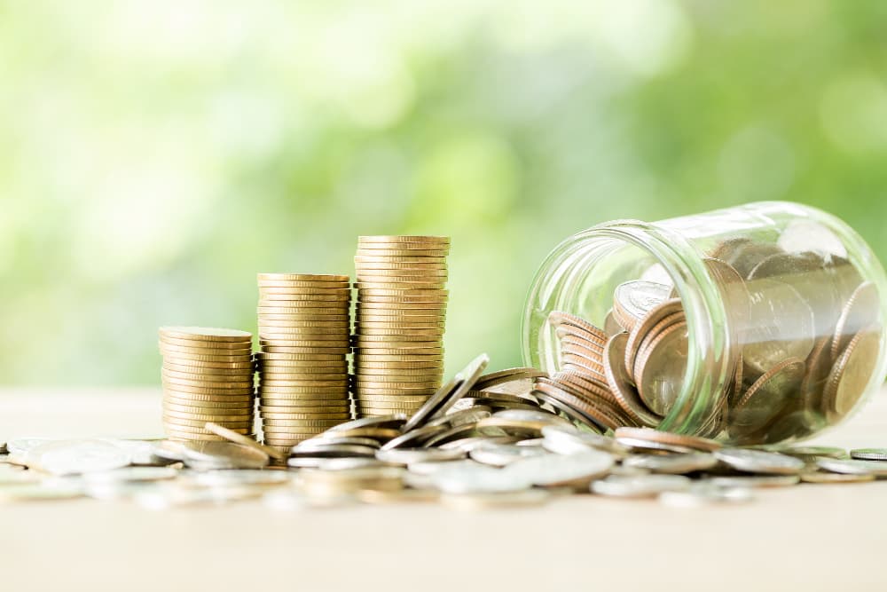 Money in a jar