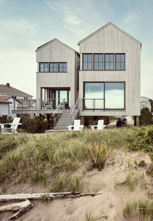 Maison de plage sur pilotis extérieur