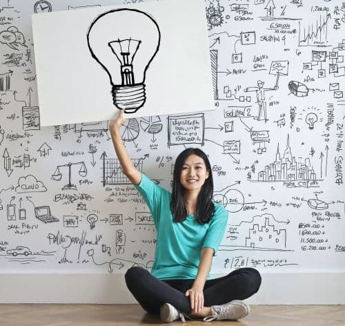 Woman with an investment plan