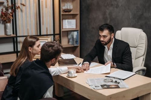 A professional with clients