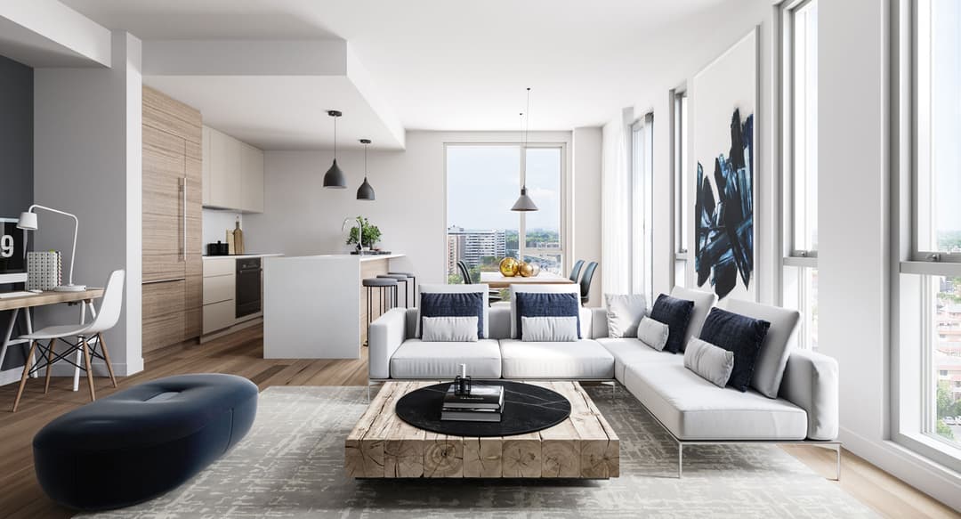 Voltige project condos living room