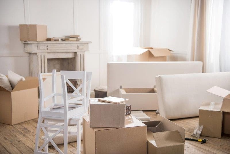 Déménager dans une maison neuve cartons