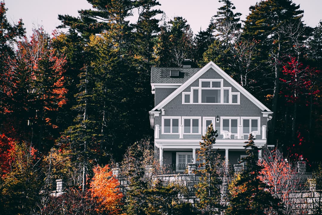 Vendre sa résidence secondaire : maison grise dans la forêt