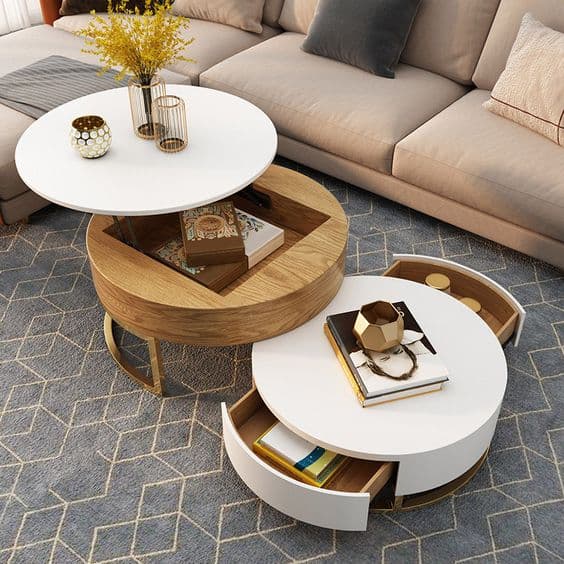 Table basse de salon modulaire