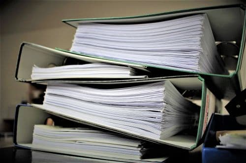 A pile of binders