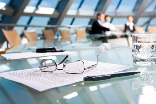 Glasses on a table