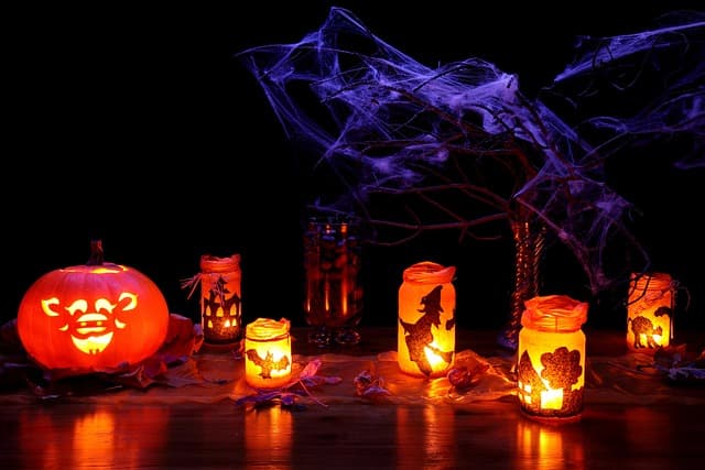 Une maison décorée pour Halloween