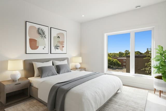 Chambre principale d’un appartement sous-loué