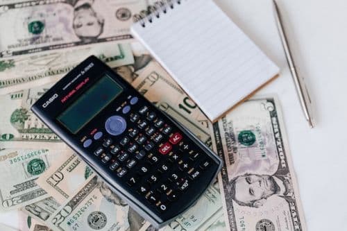 Calculator with money