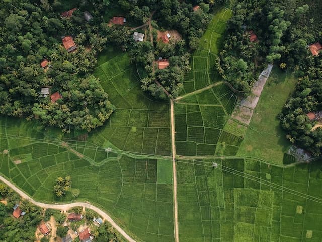 Territoire photographié par photogrammétrie aérienne