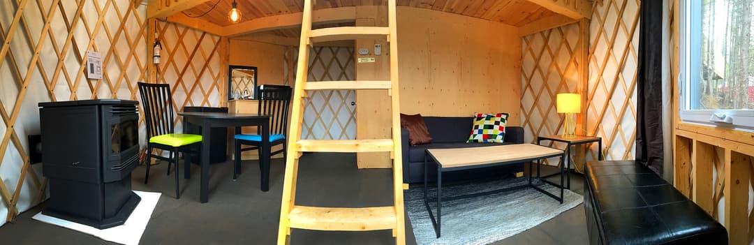 Petit chalet insolite Yourte Copenhague intérieur