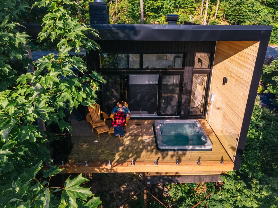 Louer mini chalet Huard extérieur
