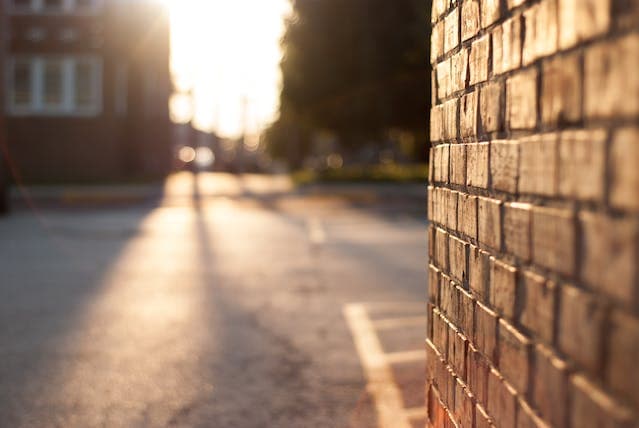 Coin de mur d’un paysage urbain