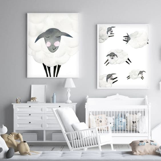 Chambre de bébé mouton doux