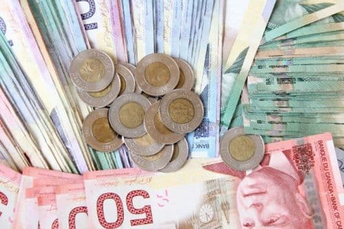 Money on a table