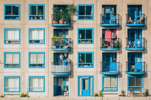Divided co-ownership balcony