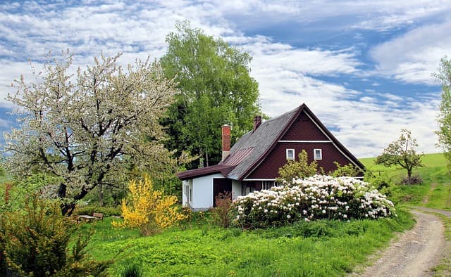 Terrain d'une maison usinée