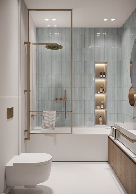 Salle de bain aux couleurs apaisantes