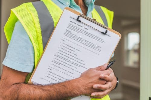 The inspection as 2 steps : the inspection and the writing of the report