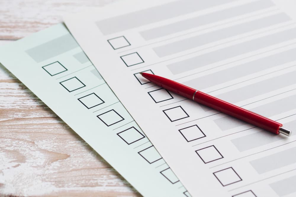 Liste vide pour faire l'inventaire de ses biens