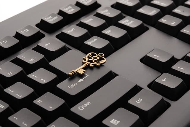 A key on a computer keyboard
