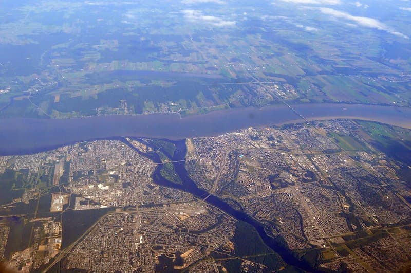 Trois-Rivières vu d'en haut