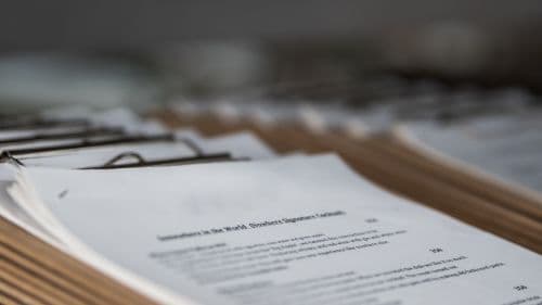Pile of notices of rent increase