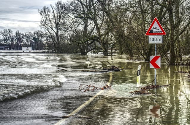 flooded road