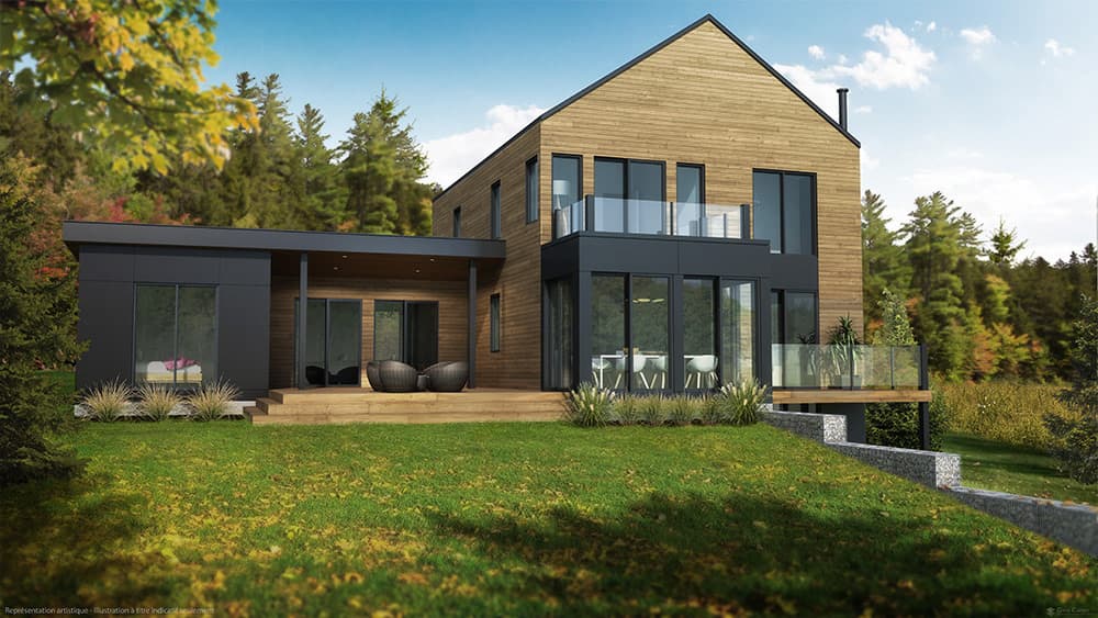Maison intergénérationnelle usinée extérieur